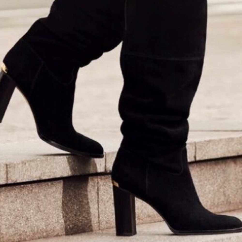 Sexy MICHAEL Michael KORS Regina Suede Platform Knee High Boots MMK 11 - Picture 15 of 16